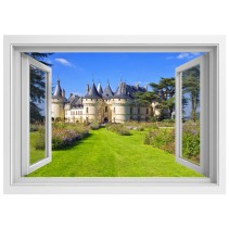Vinilos ventanas 3d castillo de chenonceau francia